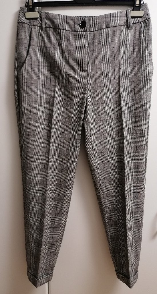 Grijs geruite broek met plooi van JBC, 40, Kleding | Dames, Ophalen of Verzenden, Nieuw, Grijs