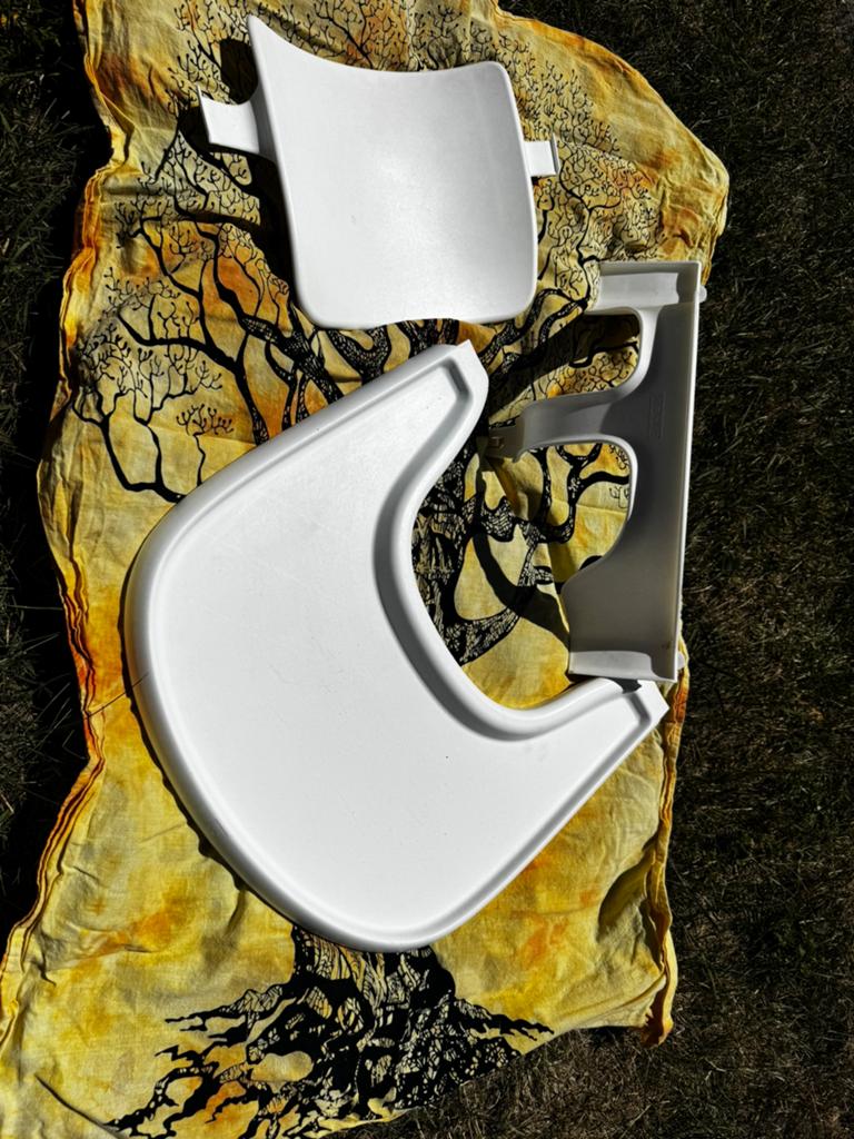 Stokke tafelblad + stoelverkleiner, Ophalen, Zo goed als nieuw, Wit