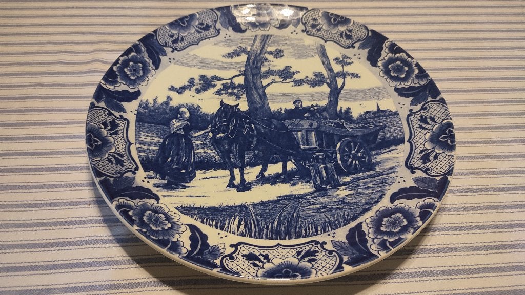 Assiette Delft avec cheval, Antiquités & Art, Enlèvement