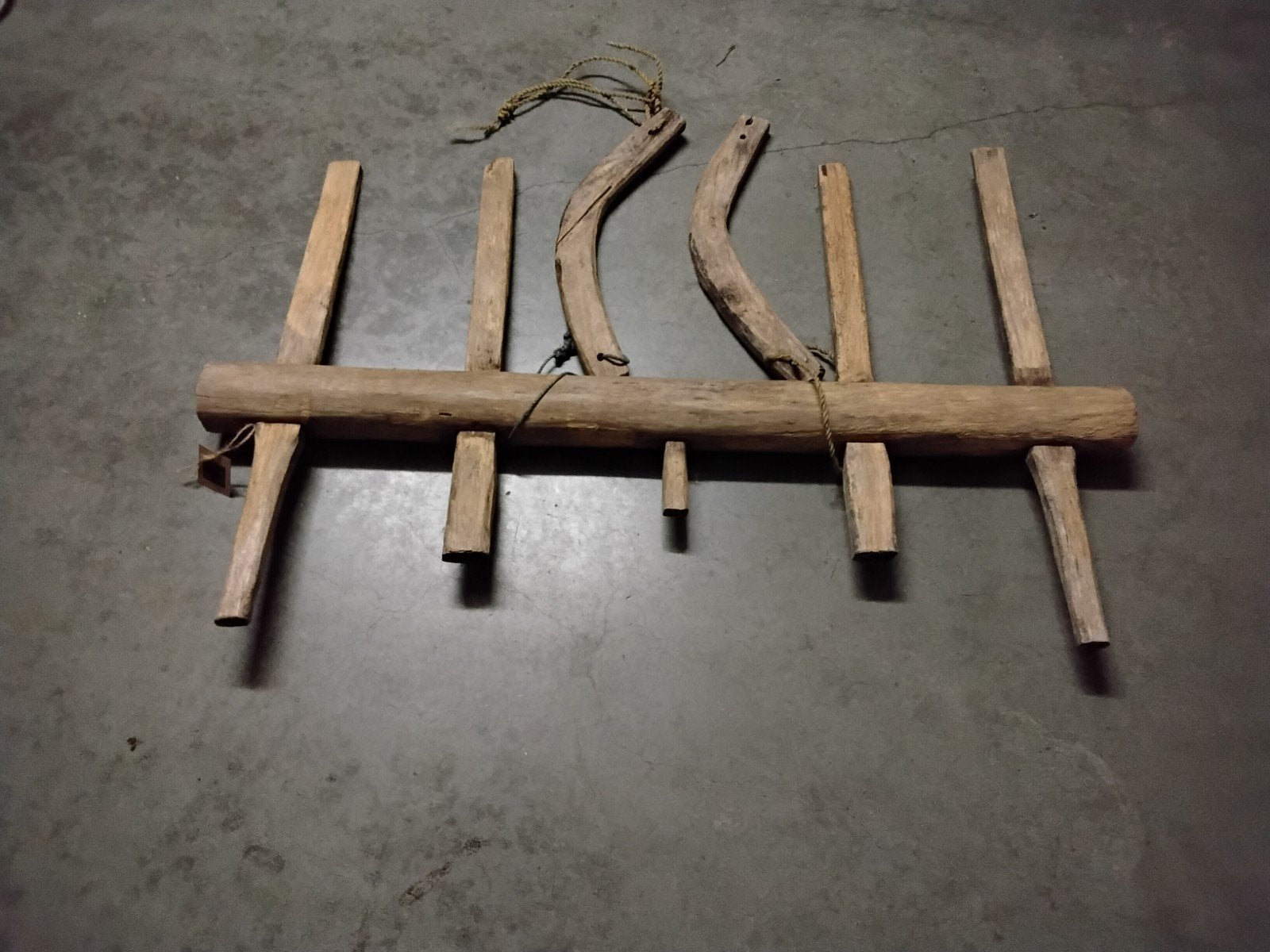 Houten ploeg Indonesche, Huis en Inrichting, Woonaccessoires | Wanddecoraties, Ophalen