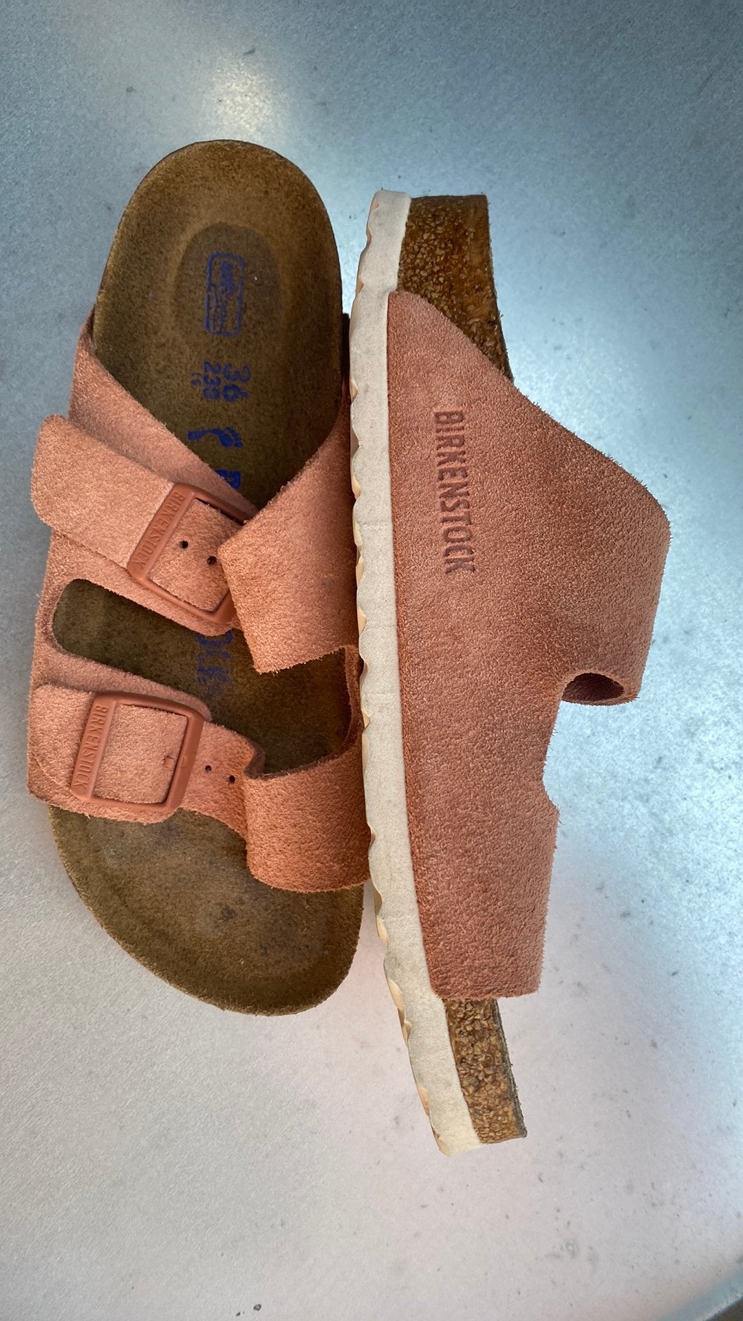 Birkenstock oud roze maat 36, Kleding | Dames, Schoenen, Ophalen, Zo goed als nieuw, Roze