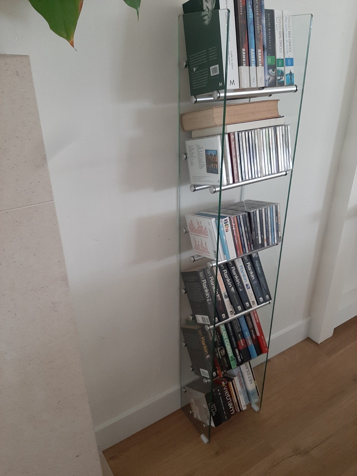 Glazen cd/boekenrek, Ophalen, 150 discs of meer, Cd's of Dvd's, Glas