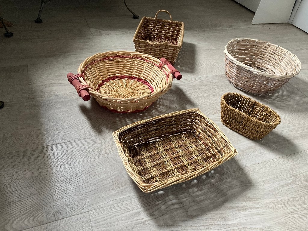 RIETEN MANDJES, Huis en Inrichting, Ophalen of Verzenden, Zo goed als nieuw, Riet, Mand