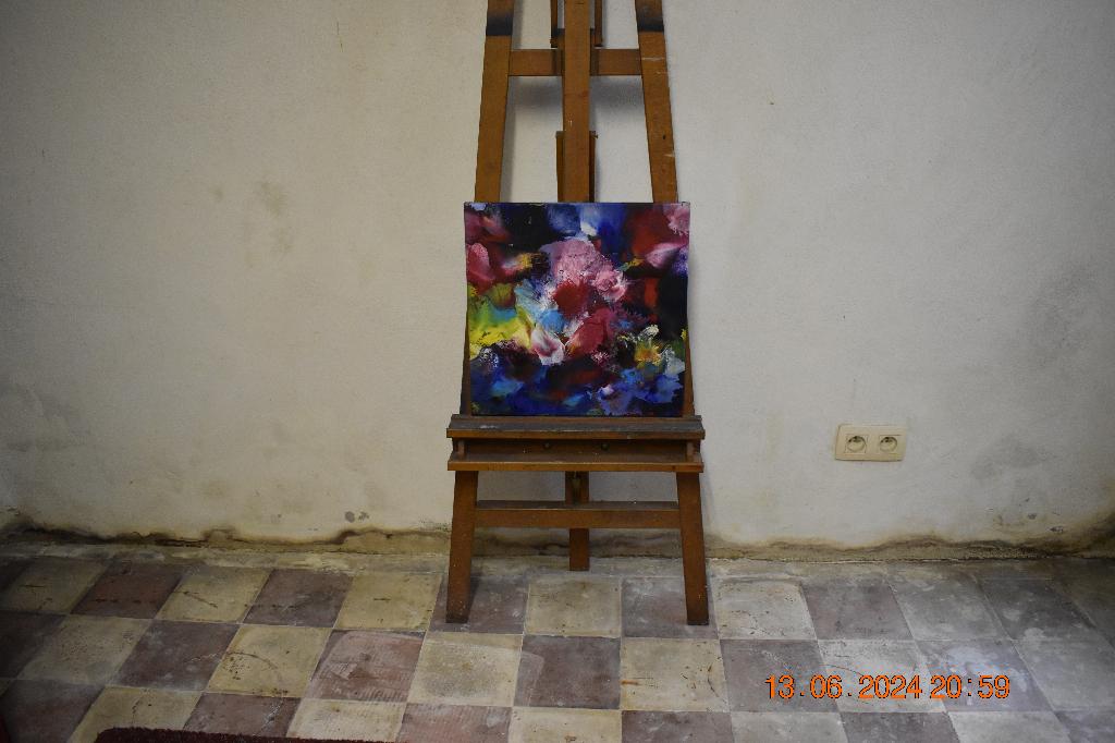 bstract painting, series no (40) by Joky Kamo, Antiquités & Art, Enlèvement, Gouache, Abstrait