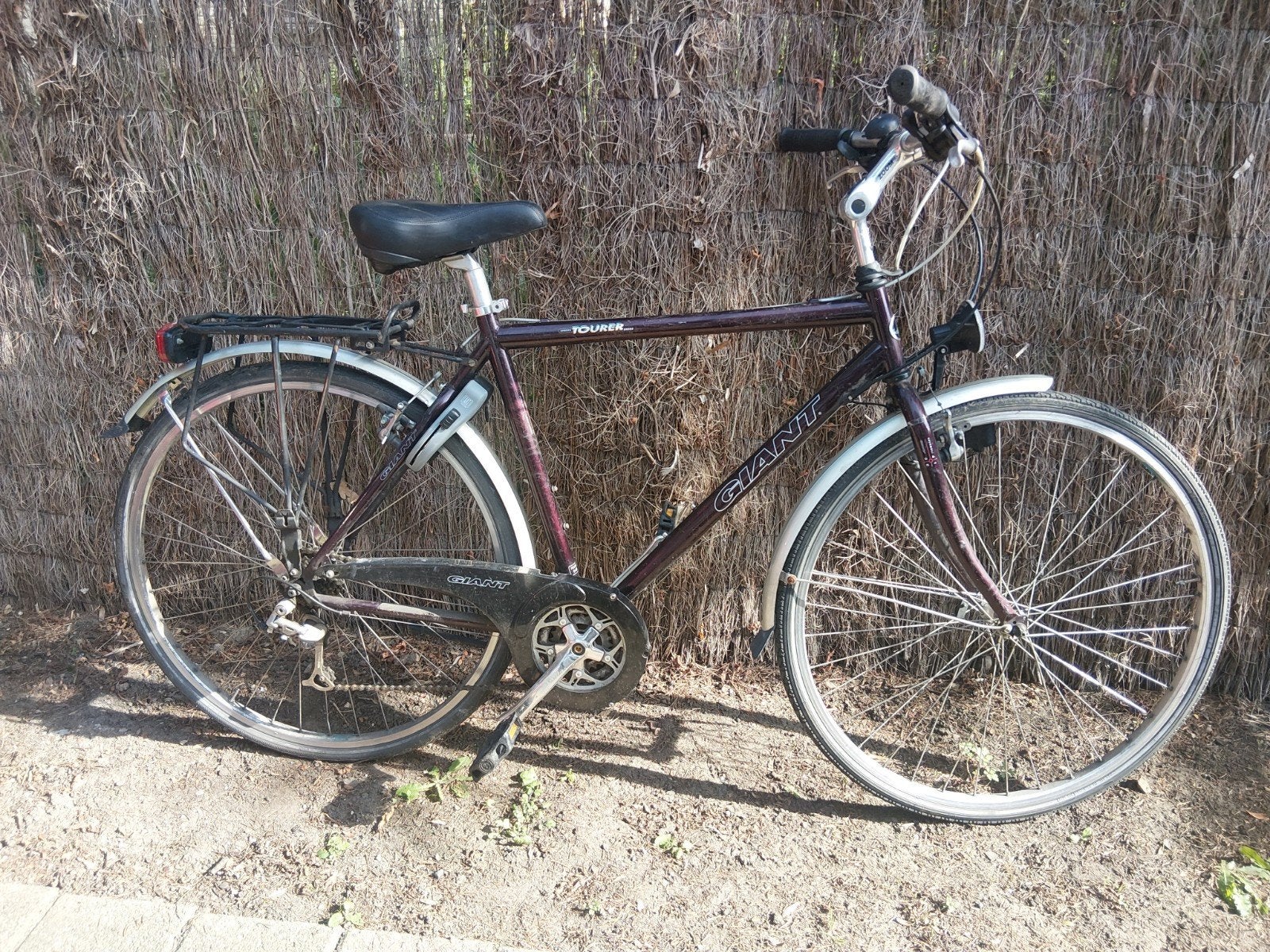 Giant herenfiets, Fietsen en Brommers, Ophalen, Gebruikt, Velgrem, Versnellingen