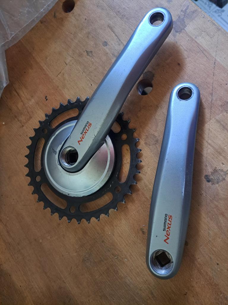 Pédalier Shimano Nexus argent, Vélos & Vélomoteurs