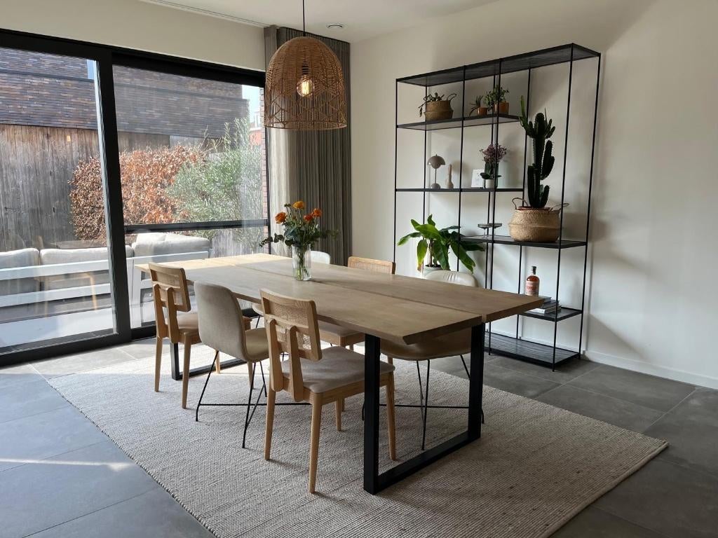 Eettafel in natuurlijk hout Furnified - Lex - 240 cm, Hout, modern, Chêne, 100 à 150 cm, Enlèvement