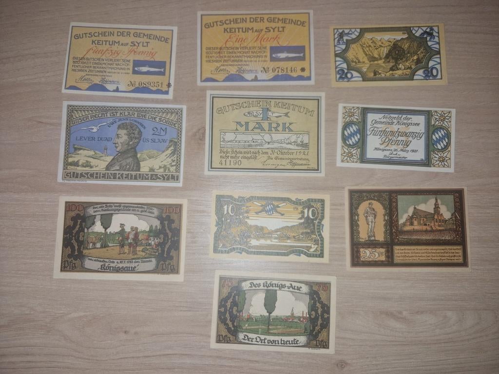 Lot noodgeld duitsland 10, Ophalen of Verzenden, Duitsland