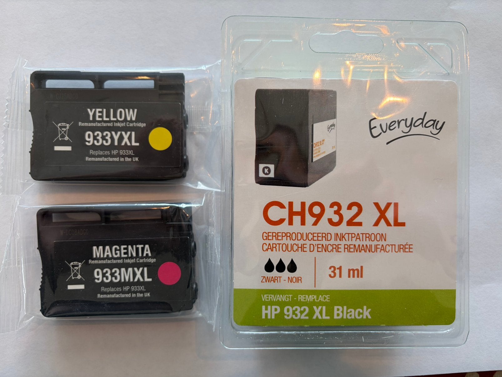 HP CH932 XL en HP 933 XL inktpatronen, Ophalen, Nieuw, Cartridge