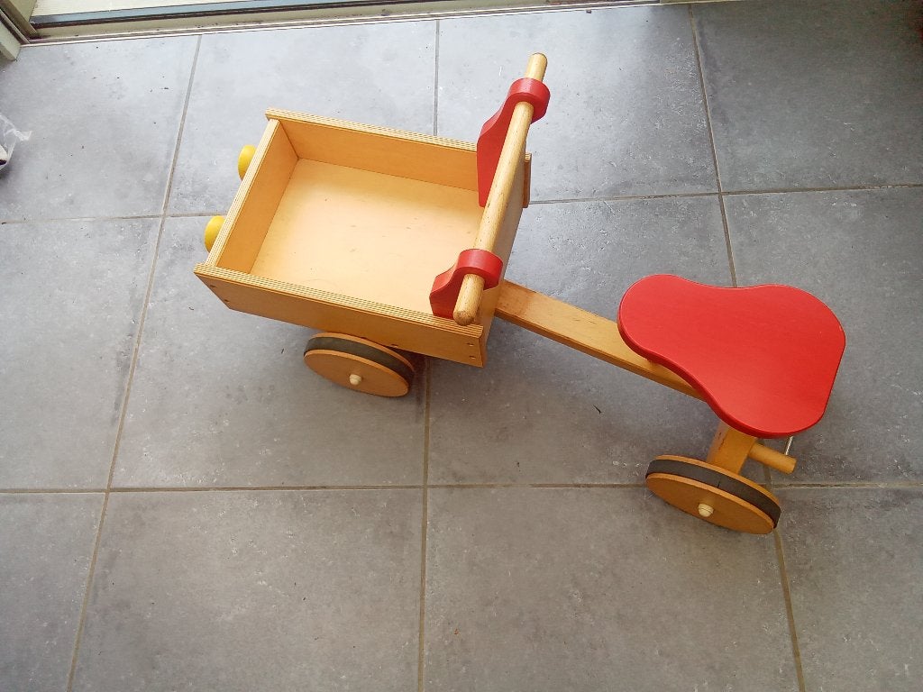 Houten loopfiets, Kinderen en Baby's, Ophalen, Zo goed als nieuw