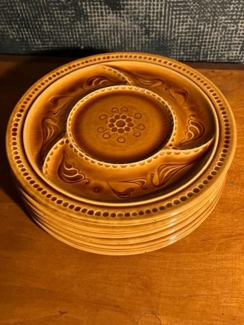 6 ASSIETTES À TAPAS, ASSIETTES À FONDUE, ASSIETTES À SNACK, Enlèvement ou Envoi, Comme neuf