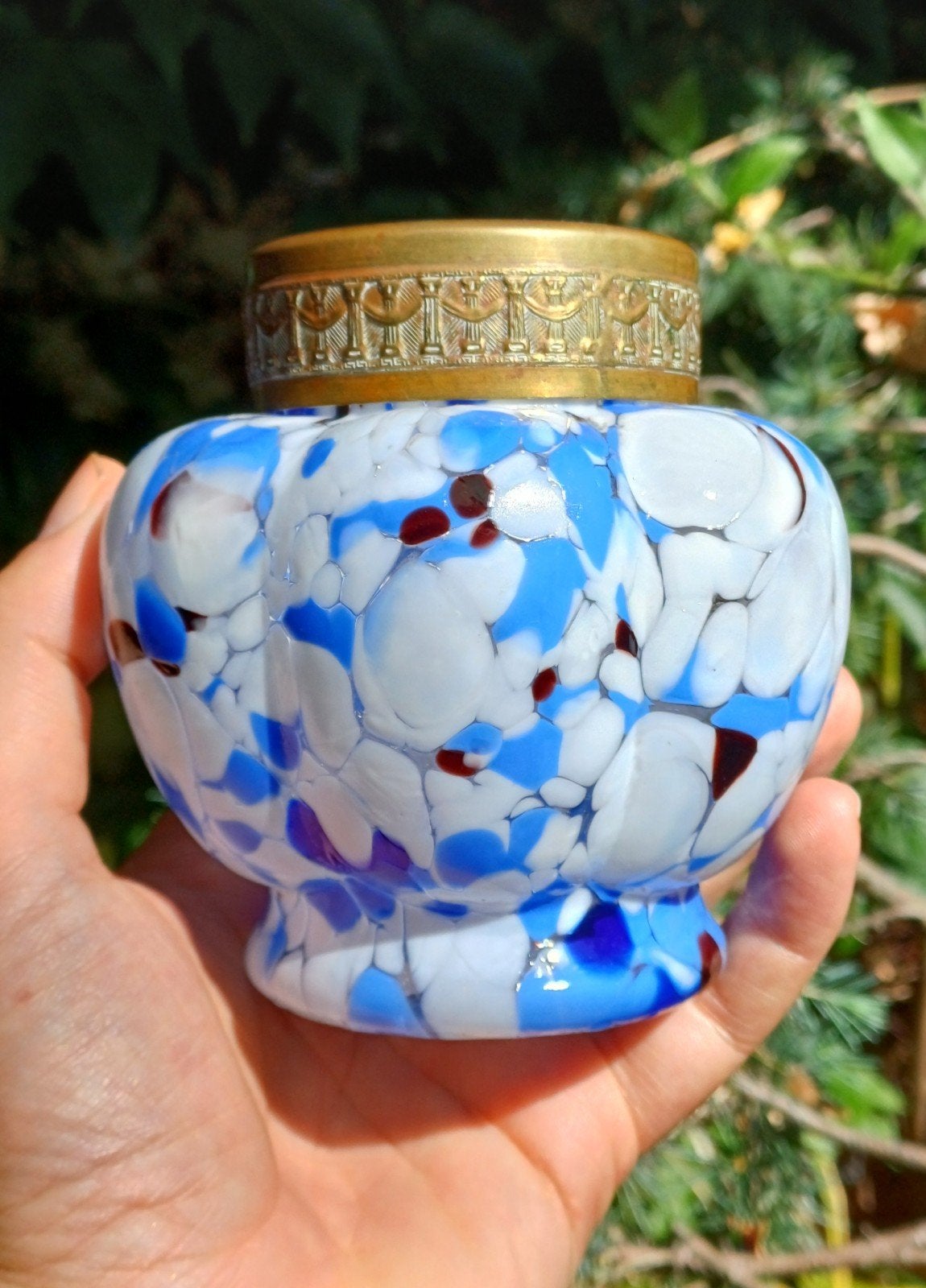 Pique fleur of bloemensteker Art Deco, kralik glas, Tsjechië, Antiek en Kunst, Ophalen of Verzenden