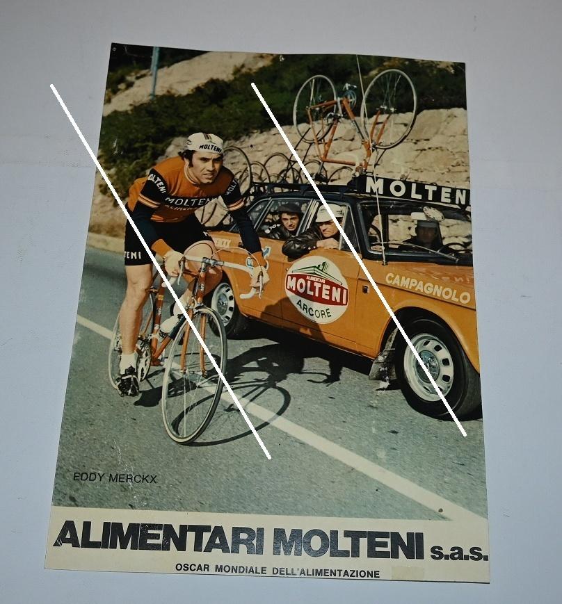 Eddy Merckx / Molteni Alimentari Arcore / Oude foto, Verzenden, Gebruikt, Poster, Plaatje of Sticker