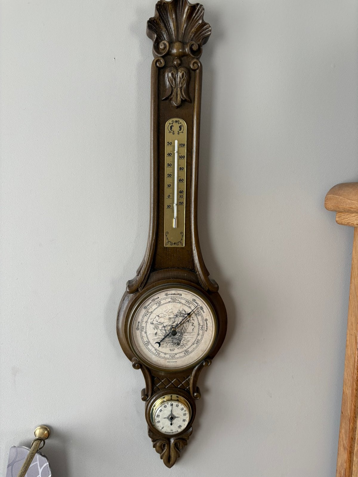 Barometer termometer …, Audio, Tv en Foto, Weerstations en Barometers, Ophalen, Zo goed als nieuw, Barometer