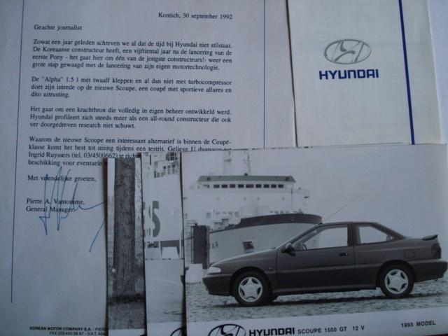 Hyundai Scoupé 1500 GT 12v 1993 Persfoto press LOT van 3, Envoi, Utilisé, Autres marques
