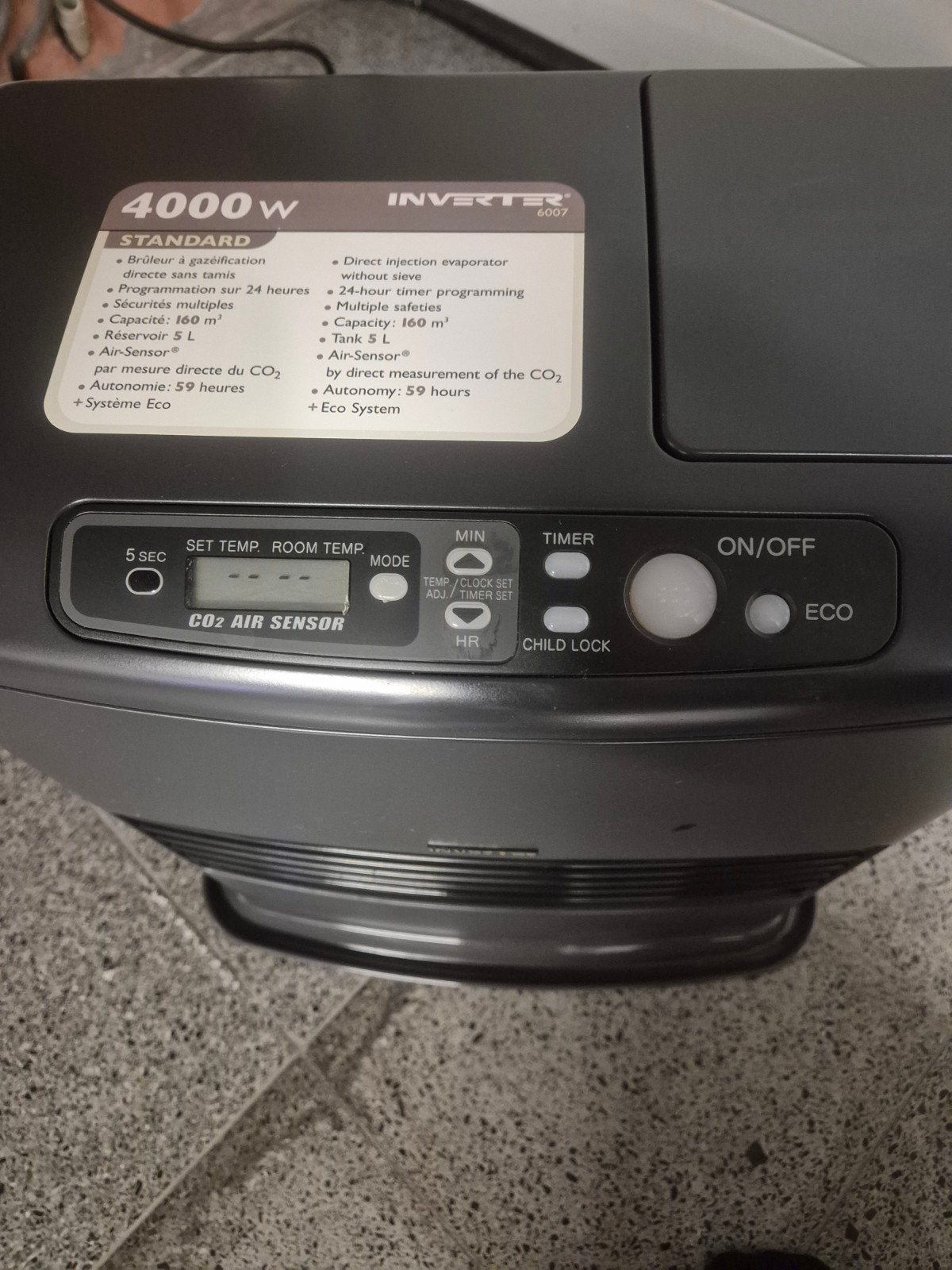 Krachtige Inverter 6007 Laserkachel - 4000W, Ophalen, Gebruikt, Overige brandstoffen, Petroleumkachel