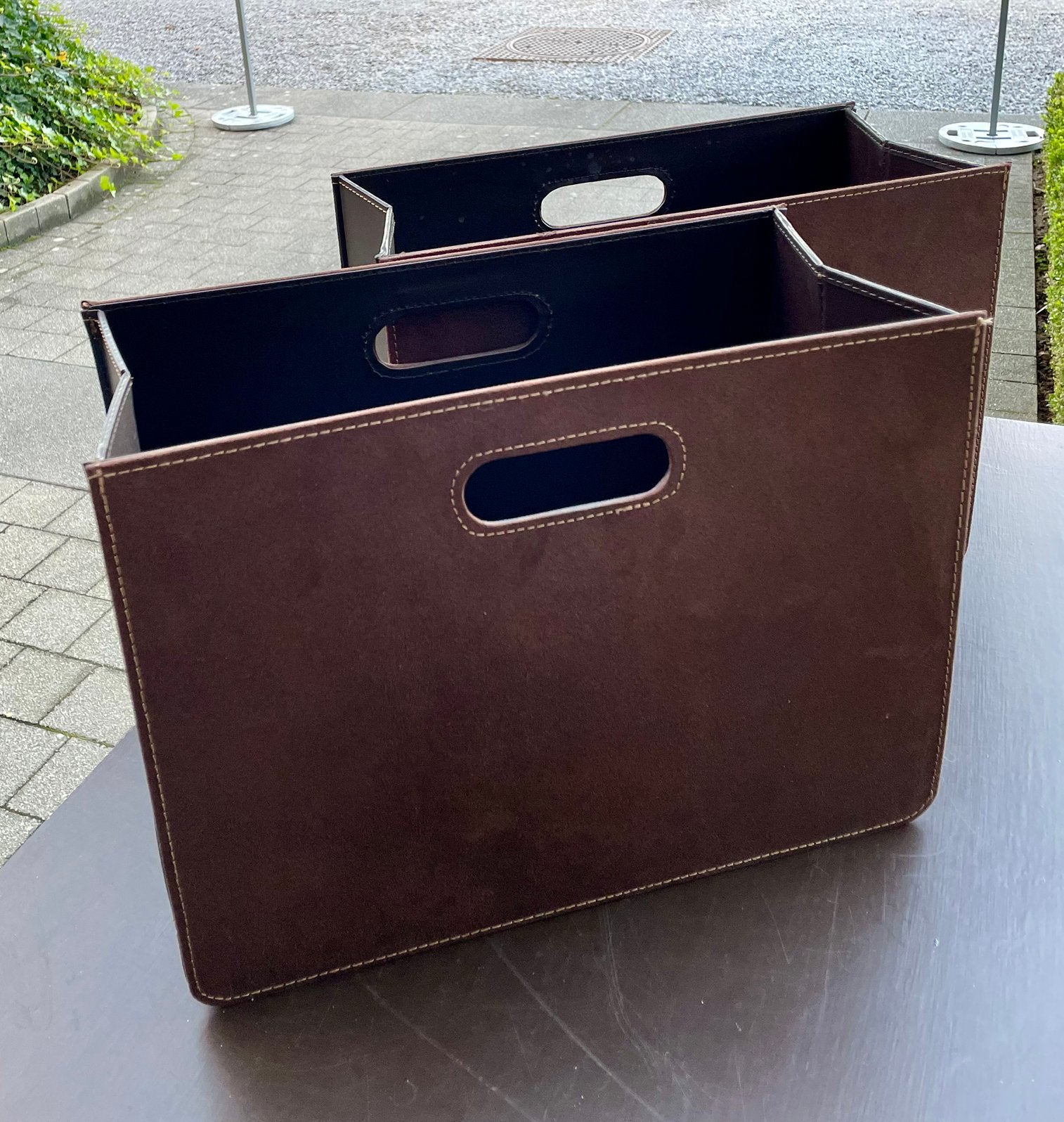 Set van 2 krantenmanden, Ophalen, Met handvat, Lectuurbak, Zo goed als nieuw