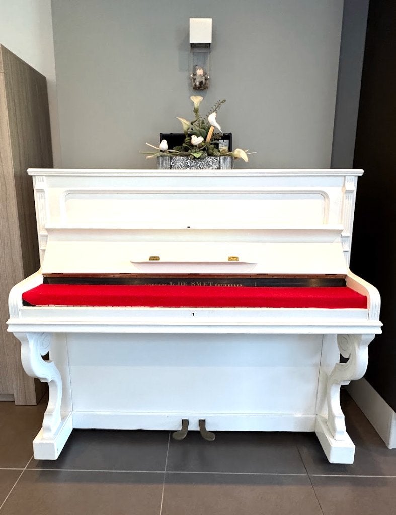 piano, Enlèvement, Utilisé, Blanc, Piano