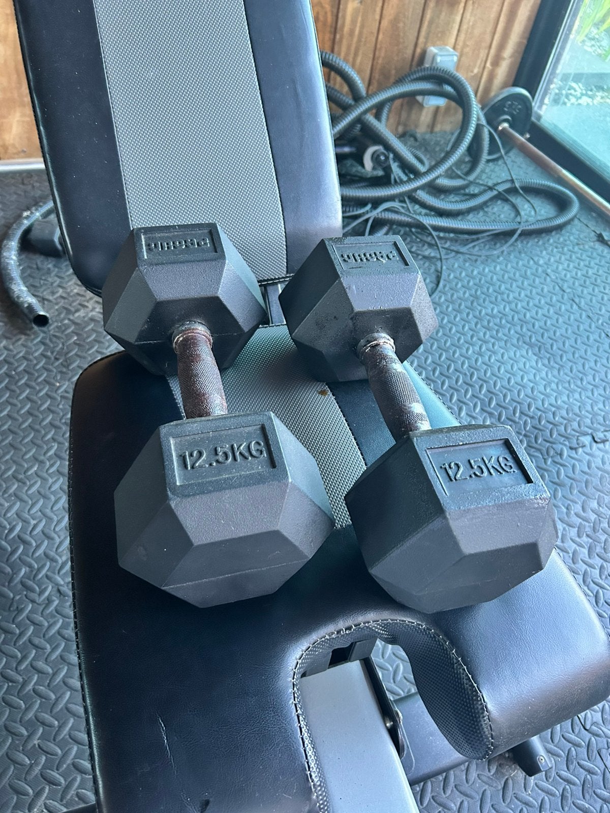 2 haltères Proud de 12,5 kg – Très bon état, Enlèvement, Comme neuf, Haltère