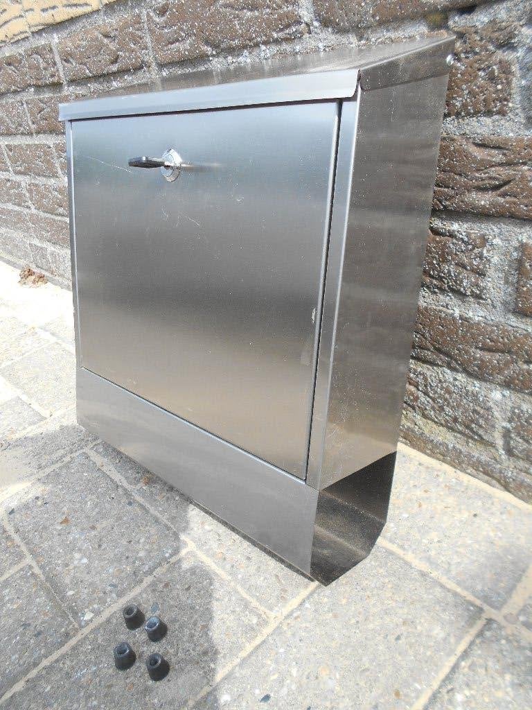 rvs brievenbus, Ophalen, Gebruikt, Inox, Wandbrievenbus