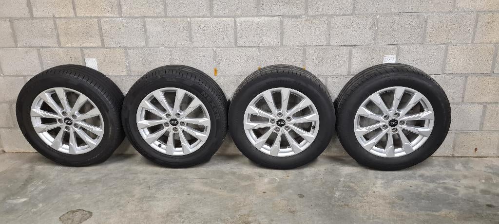 18" audi velgen met zomerbanden, Auto-onderdelen, Banden en Velgen, Ophalen, 18 inch, Gebruikt, Velg(en)