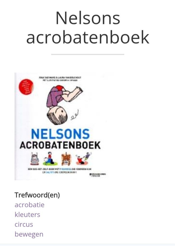 Nelsons Acrobatenboek – NIEUW en uitverkocht in de winkel, Neuf, Enlèvement, Rika Taeymans; Laura Van Bouchout, Non-fiction