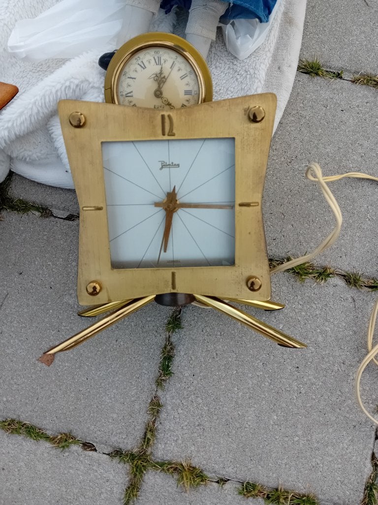 Horloge  vintage  en laiton, Enlèvement ou Envoi