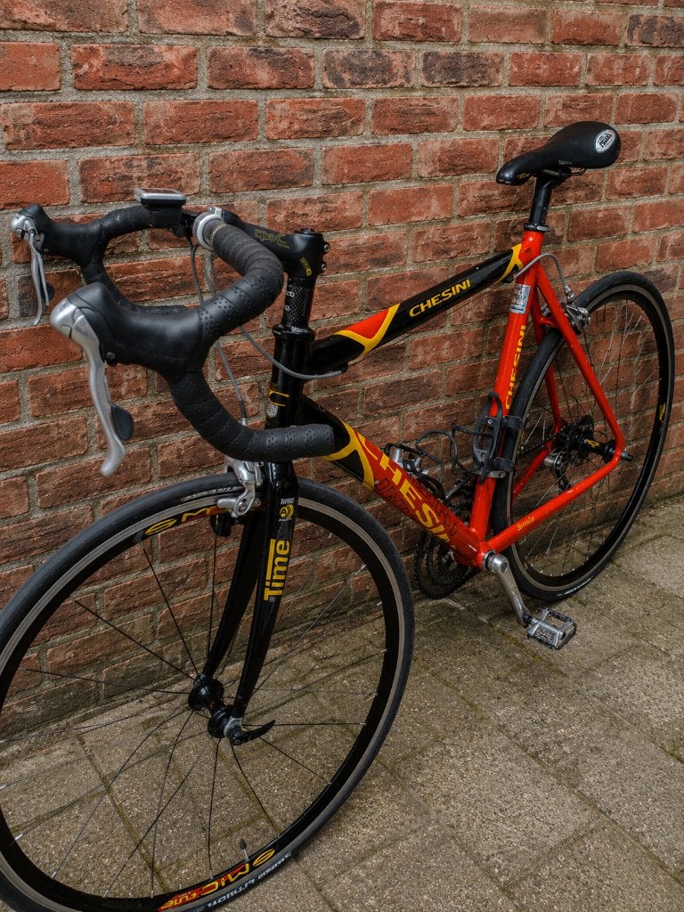 Koersfiets Chesini te koop-versnellingen nakijken, Fietsen en Brommers, Fietsen | Racefietsen, 28 inch, Gebruikt, Ophalen, Overige merken