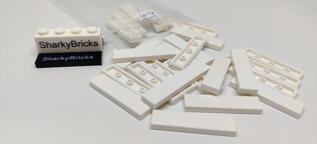 Lego Tile 1x4 Wit per 25 stuks (Nieuw), Overige thema's, Lego, Nieuw, Ophalen of Verzenden