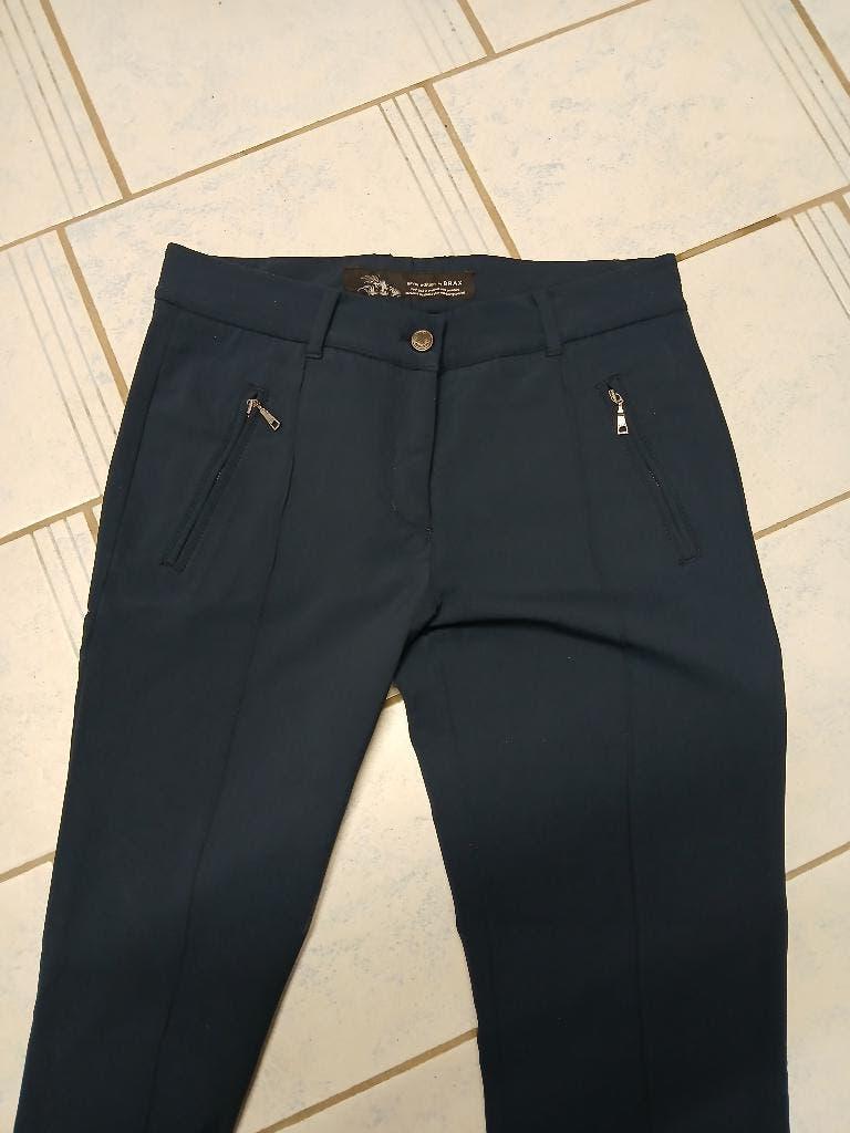 Blauwe lange broek - Merk : BRAX - Maat : 38/40, Blauw, Lang, Gedragen, Ophalen