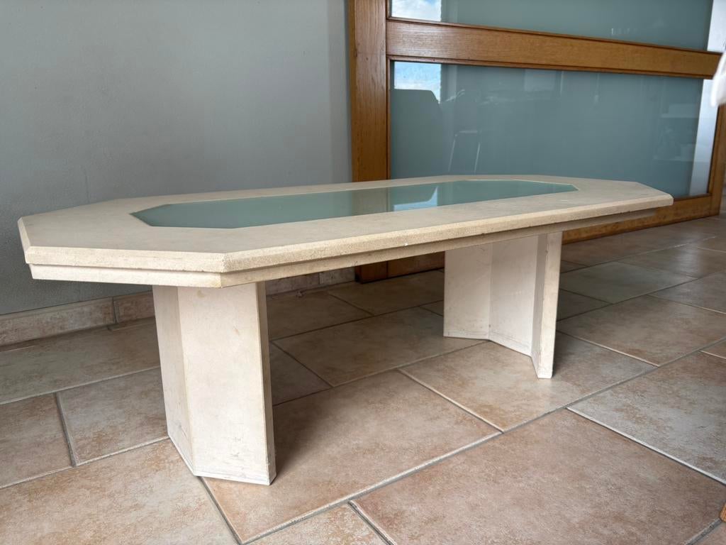 Travertin salontafel, Huis en Inrichting, Ophalen, Gebruikt