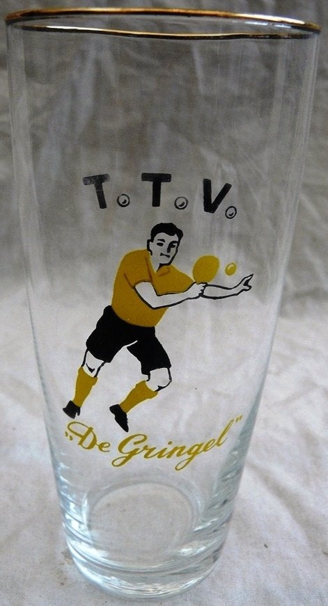Drinkglas, T.T.V. ,,De Gringel", Inhoud 0,3L, 1 stuks, 1960s, Ophalen of Verzenden, Gebruikt, Bierglas