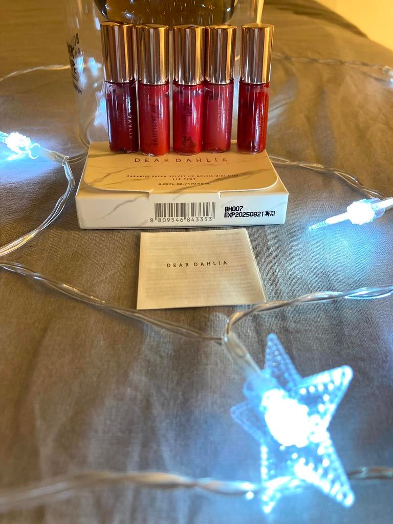 Set van 5 lipmousse/lipgloss - Dear Dahlia, Lippen, Nieuw, Ophalen of Verzenden, Make-up