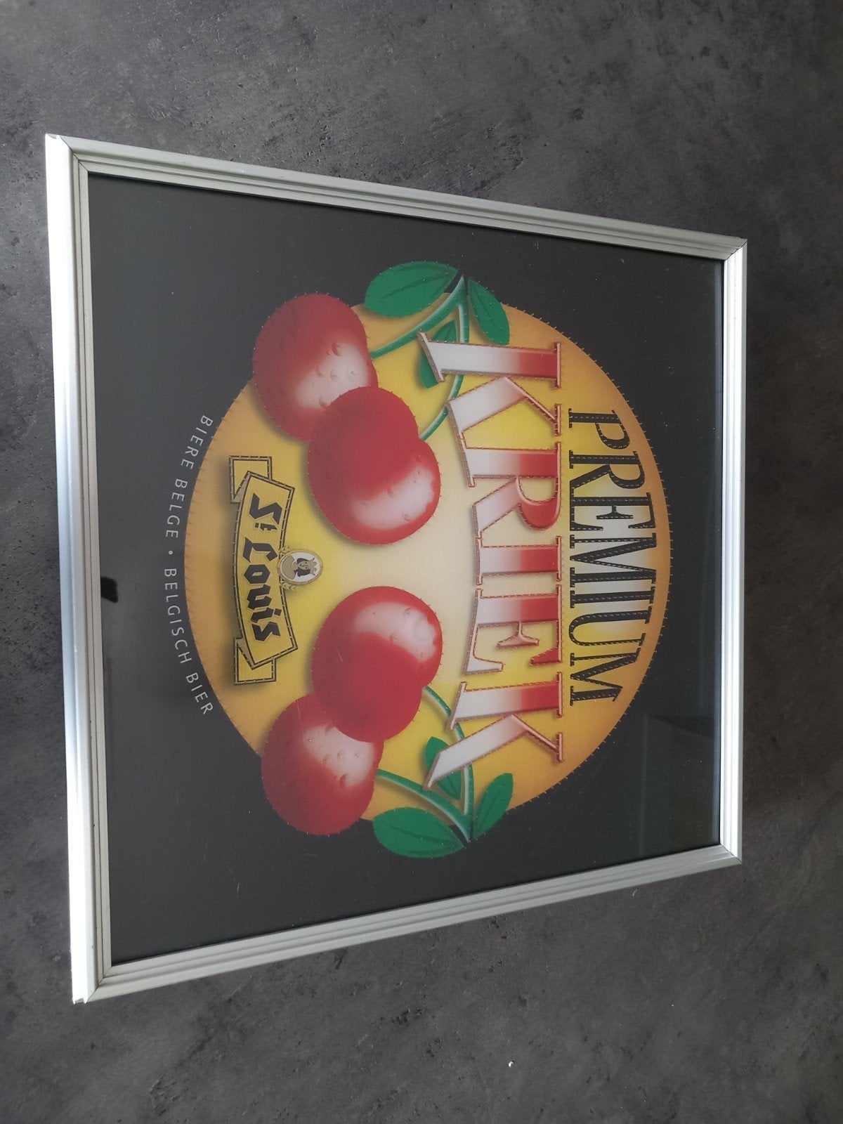 Reclamebord met verlichting Kriek, Verzamelen, Ophalen of Verzenden