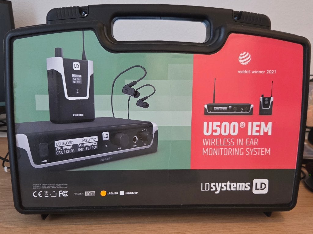 LD-System U508 IEM Zender + Ontvanger (3 stuks beschikbaar), Muziek en Instrumenten, Ophalen, Zo goed als nieuw, Draadloos