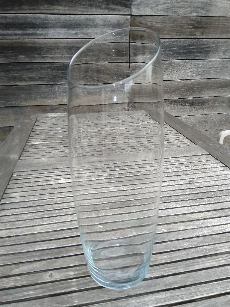Mooie Vaas (Zat Orchidee in), Maison & Meubles, Accessoires pour la Maison | Vases, Transparent, Comme neuf, Verre, Enlèvement
