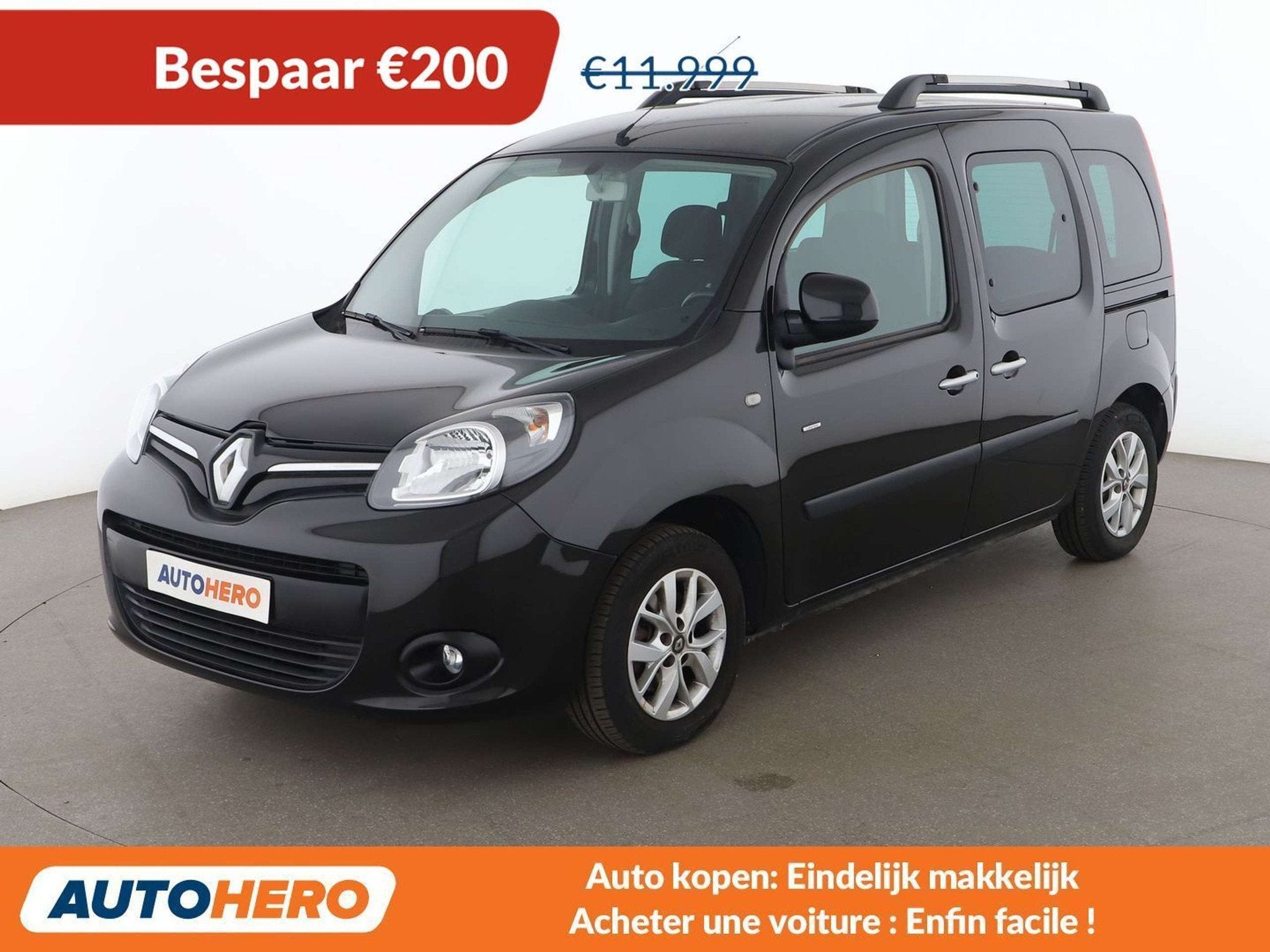 Renault Kangoo 1.2 TCe Energy Experience (bj 2018), Auto's, Voorwielaandrijving, Stof, Zwart, Start-stop-systeem