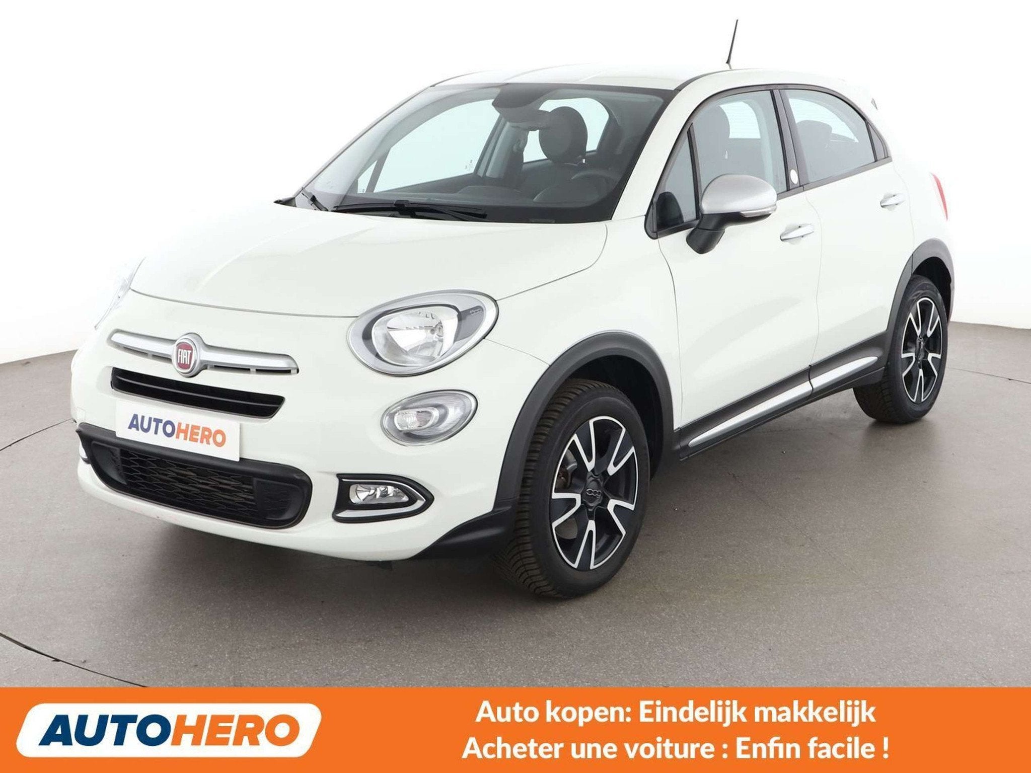 Fiat 500X 1.4 Turbo Mirror (bj 2018), Auto's, Voorwielaandrijving, Stof, Zwart, Wit