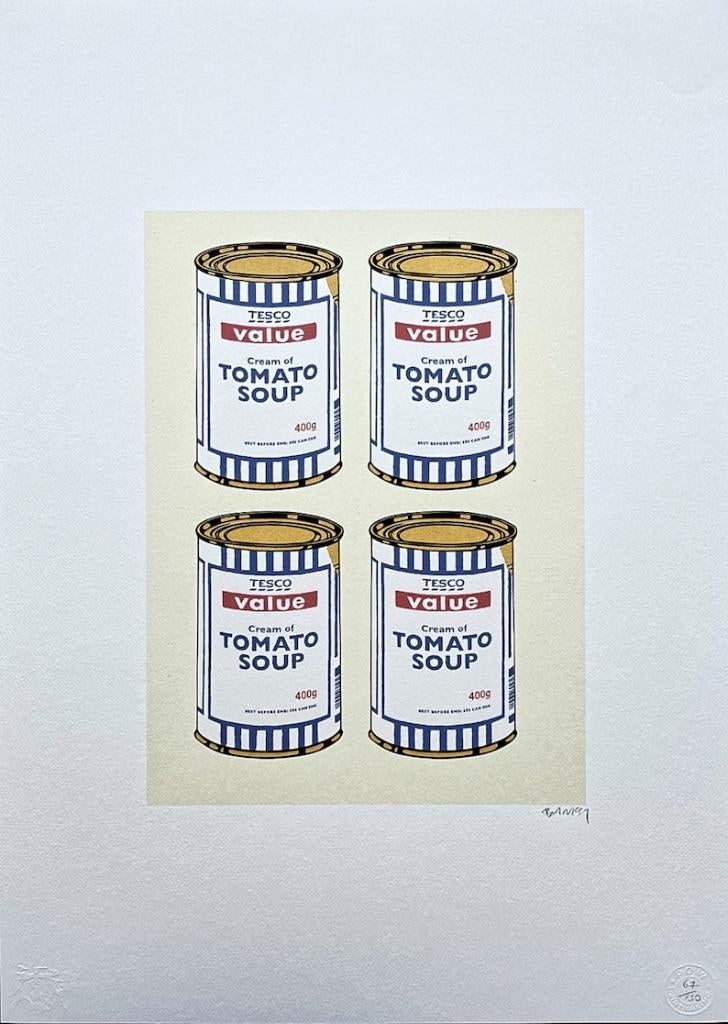 Banksy - Boîtes à soupe Tesco Value, Antiquités & Art, Art | Lithographies & Sérigraphies, Enlèvement ou Envoi
