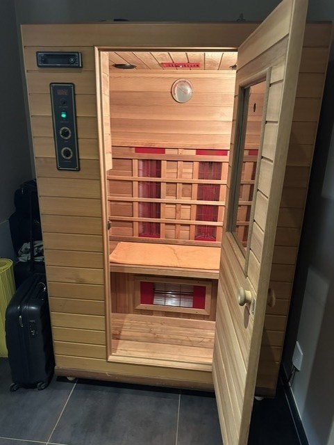 Infrarood sauna Healthmate – 2 pers.,  moet weg-plaatsgebrek, Ophalen, Gebruikt, Complete sauna, Infrarood