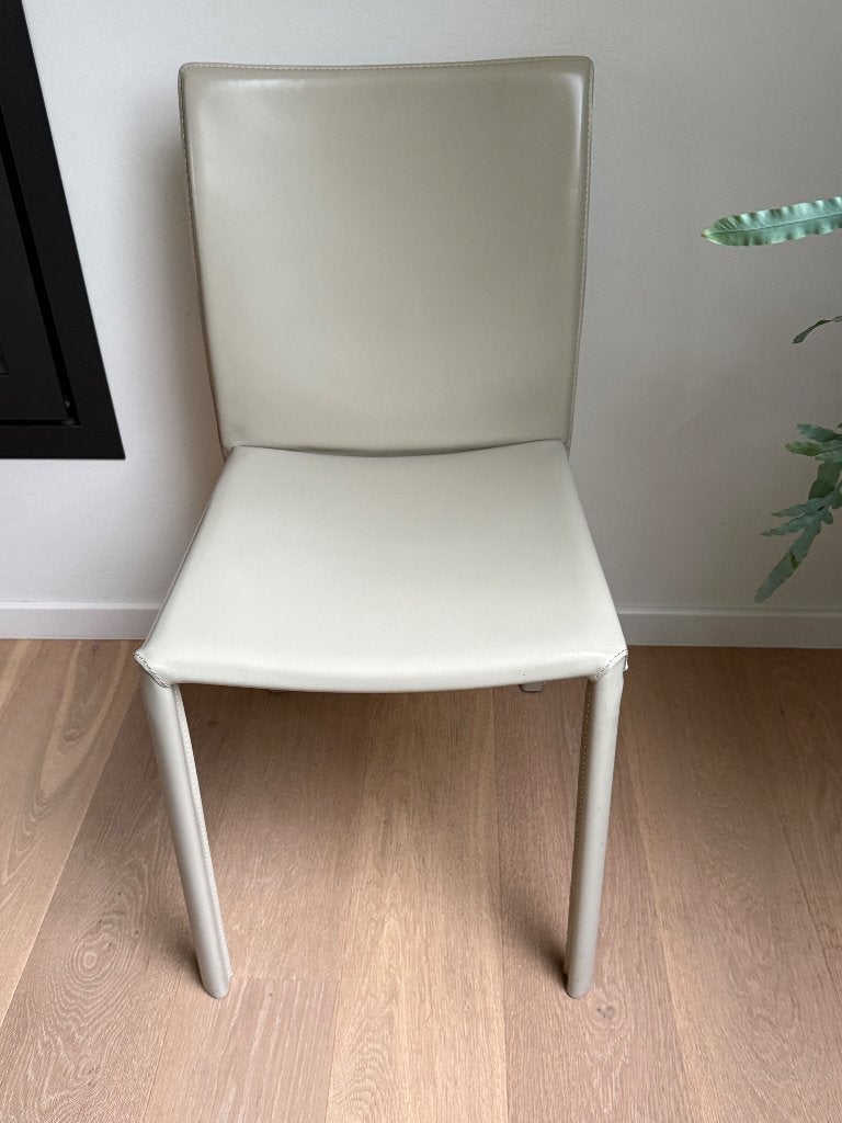 6 stuks eetkamerstoelen, Ophalen, Gebruikt, Overige kleuren, Strak Italiaans design