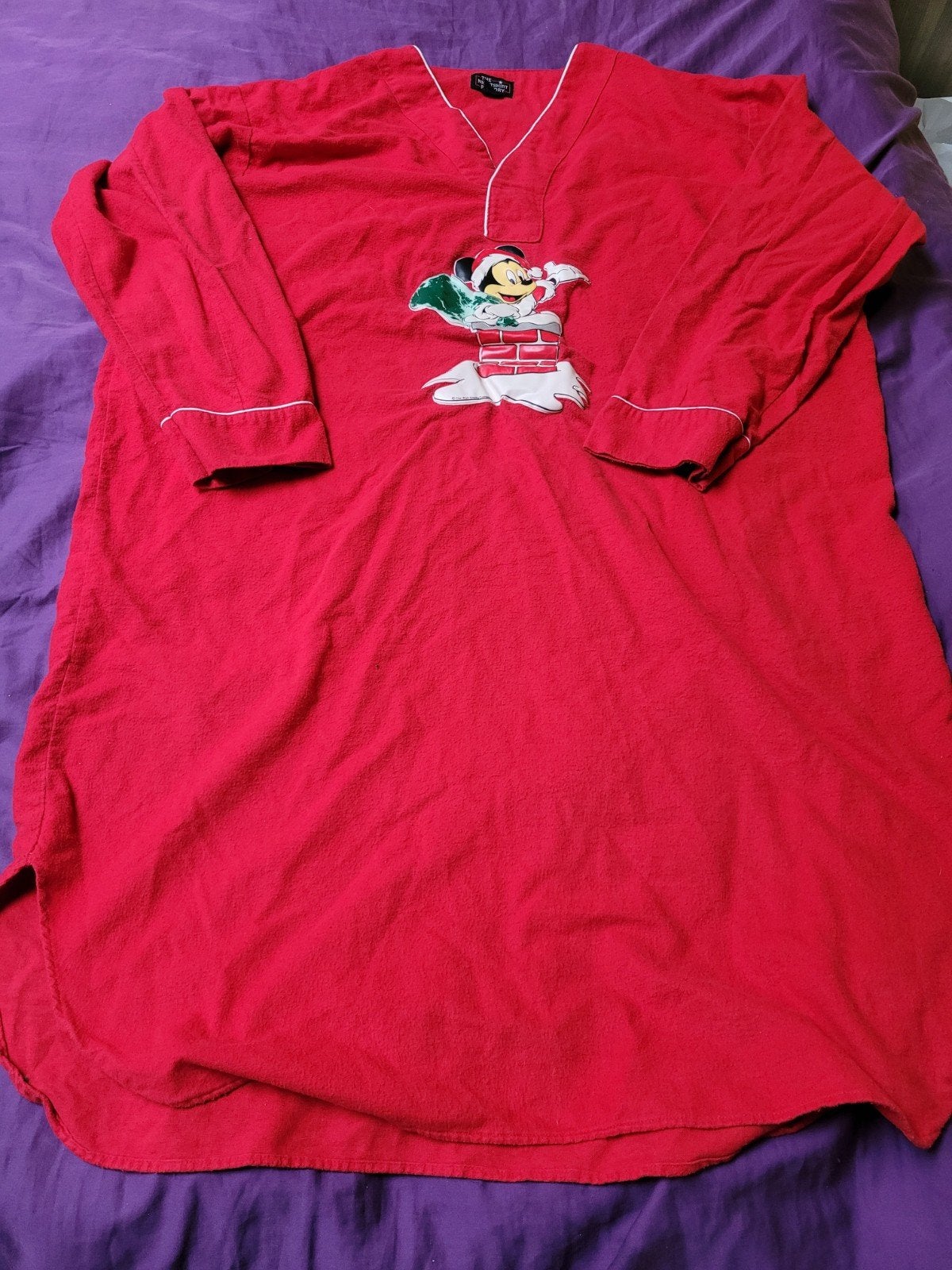 Vintage Disney Mickey Mouse Kerst Nachthemd - XXL / Oversize, Kleding | Dames, Overige typen, Ophalen of Verzenden, Rood, Gedragen
