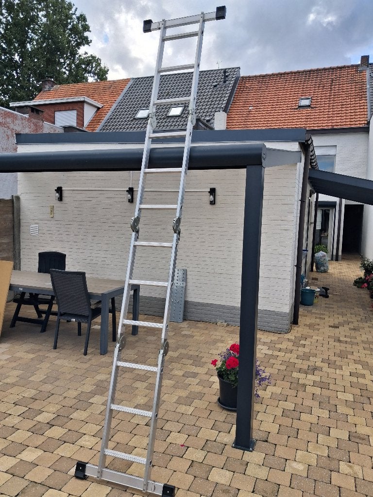 Vouwladder met platform, Ophalen, Zo goed als nieuw, Ladder, Opvouwbaar of Inschuifbaar