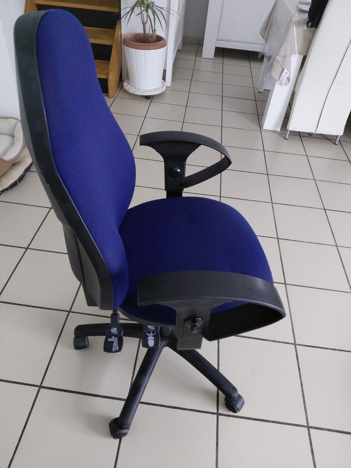 chaise de bureau, Ophalen, Blauw, Bureaustoel