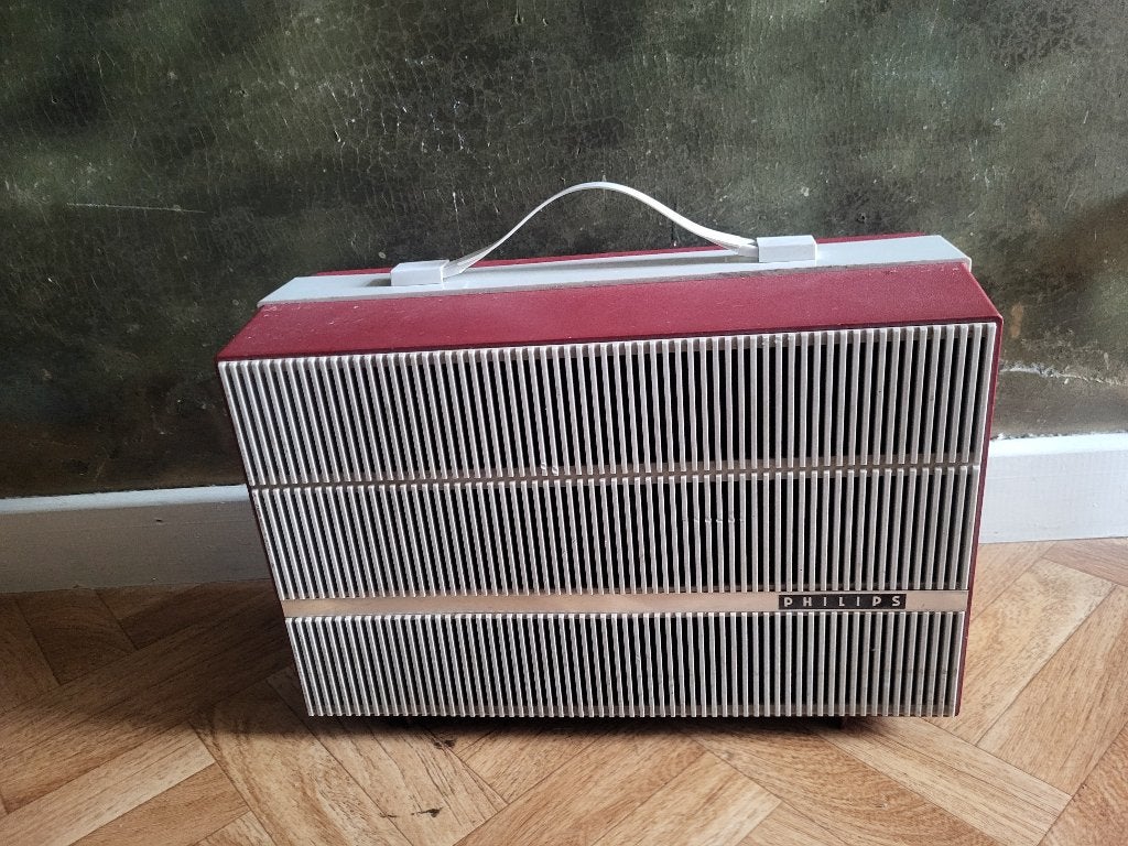 Vintage draagbare platenspeler; philips diamond, Antiek en Kunst, Ophalen of Verzenden