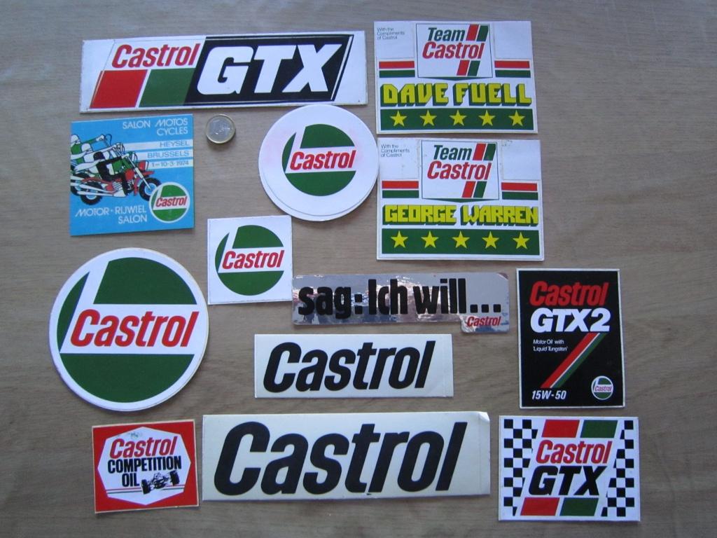 Retro/vintage sticker - Oliemerken CASTROL 2, Verzamelen, Ophalen of Verzenden, Zo goed als nieuw, Auto of Motor