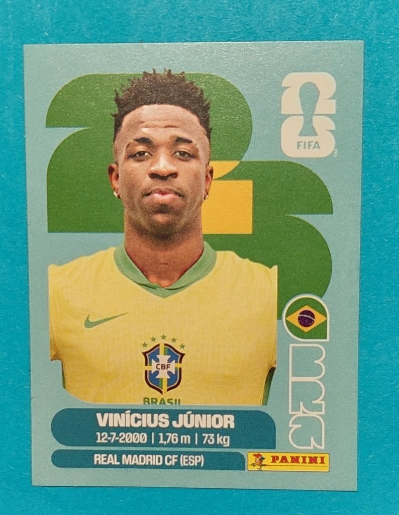 Vinicius Jr Panini sticker - WK 2026, Ophalen of Verzenden, Nieuw, Sticker