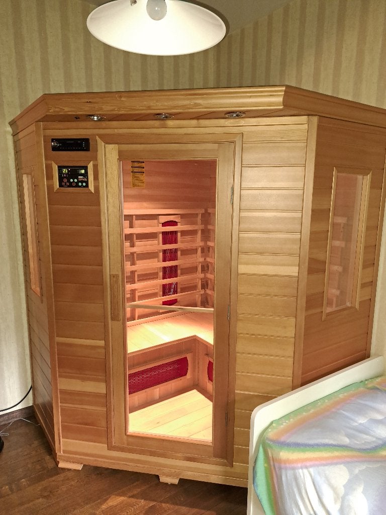 Sauna infrarood, Sport en Fitness, Ophalen, Zo goed als nieuw, Infrarood, Complete sauna