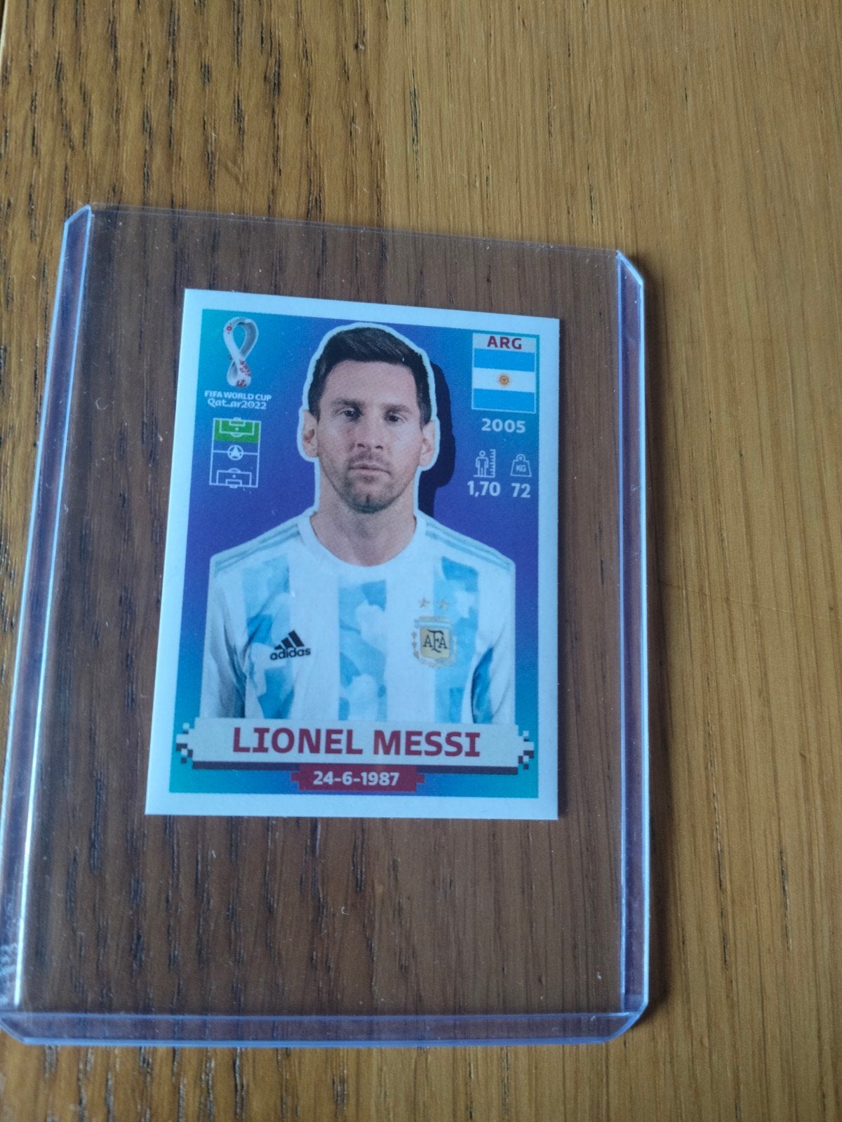 Lionel Messi Panini sticker WK Qatar USA edition, Ophalen of Verzenden, Sticker
