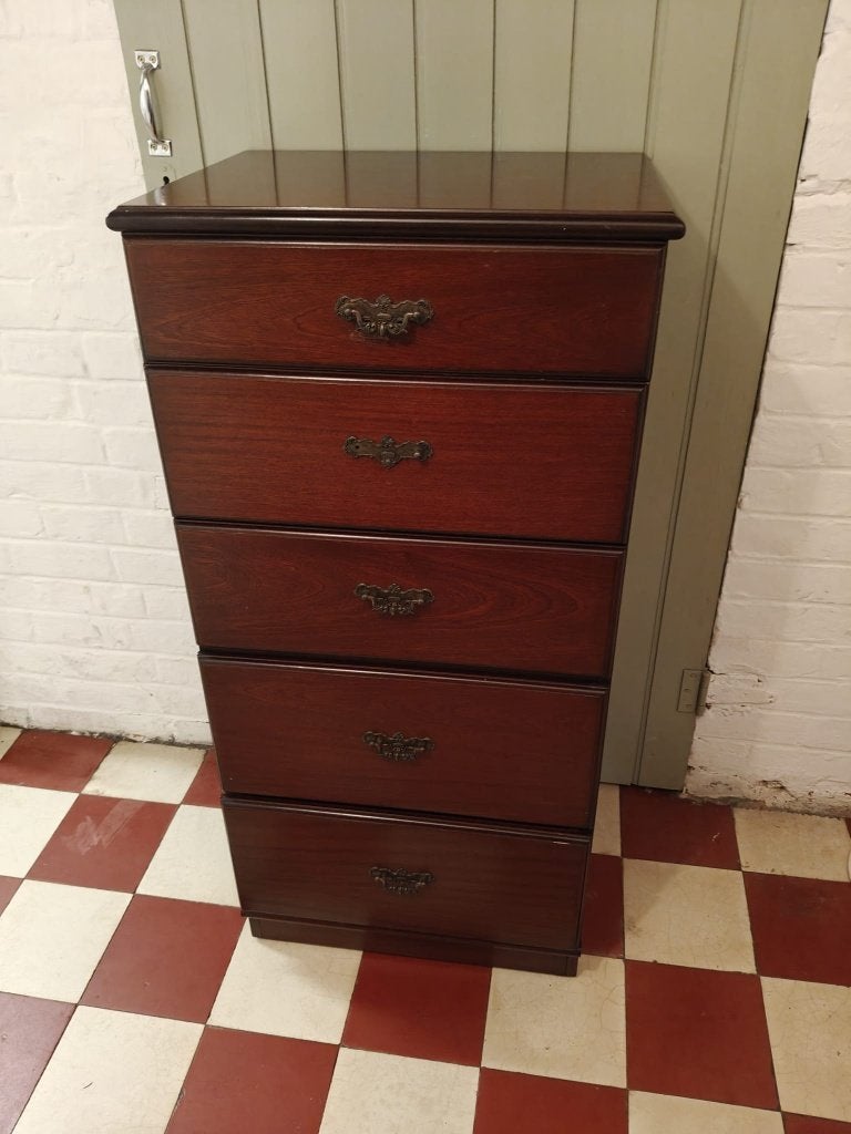 Commode ancienne haute (« tallboy »), Cerisier, Enlèvement, Utilisé, 50 à 100 cm